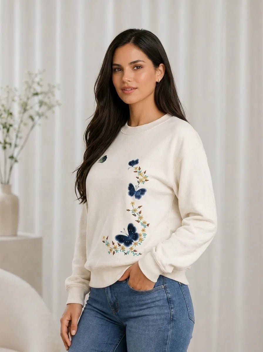 Casaco Feminino em Moletom Floral Casual – Casaco Feminino em Moletom Floral Casual | Use Virela