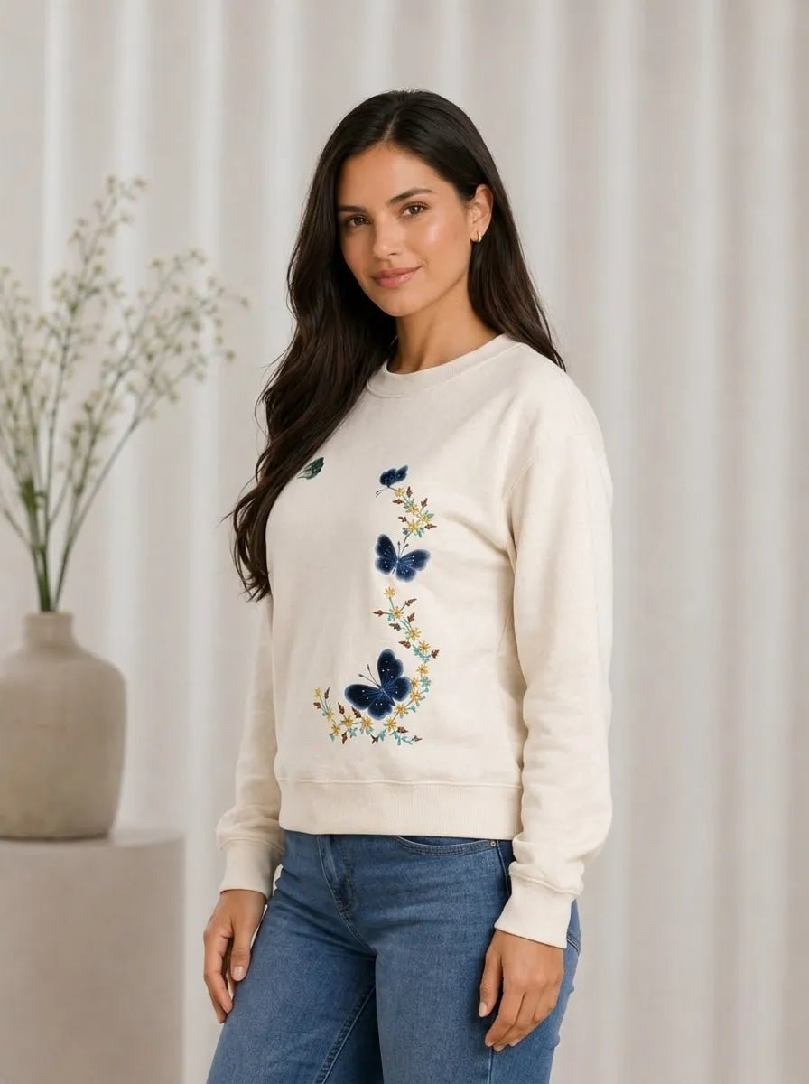 Casaco Feminino em Moletom Floral Casual – Casaco Feminino em Moletom Floral Casual | Use Virela