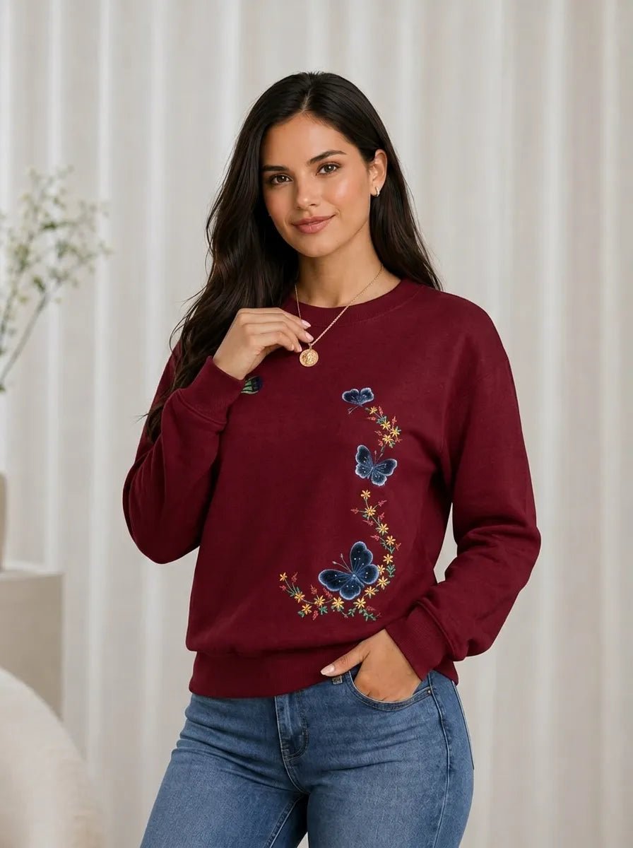 Casaco Feminino em Moletom Floral Casual – Casaco Feminino em Moletom Floral Casual | Use Virela