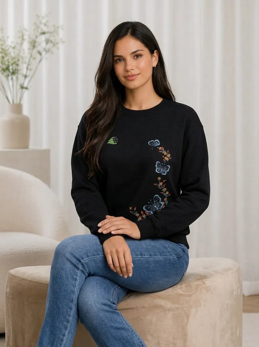Casaco Feminino em Moletom Floral Casual – Casaco Feminino em Moletom Floral Casual | Use Virela