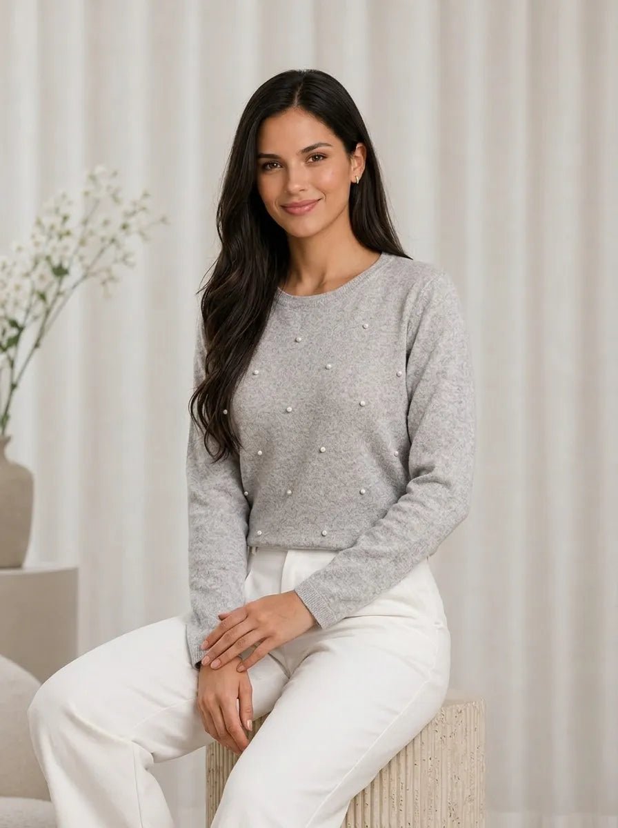 Casaco Feminino Lanzinha com Pérolas Elegante – Casaco Feminino Lanzinha com Pérolas Elegante | Use Virela