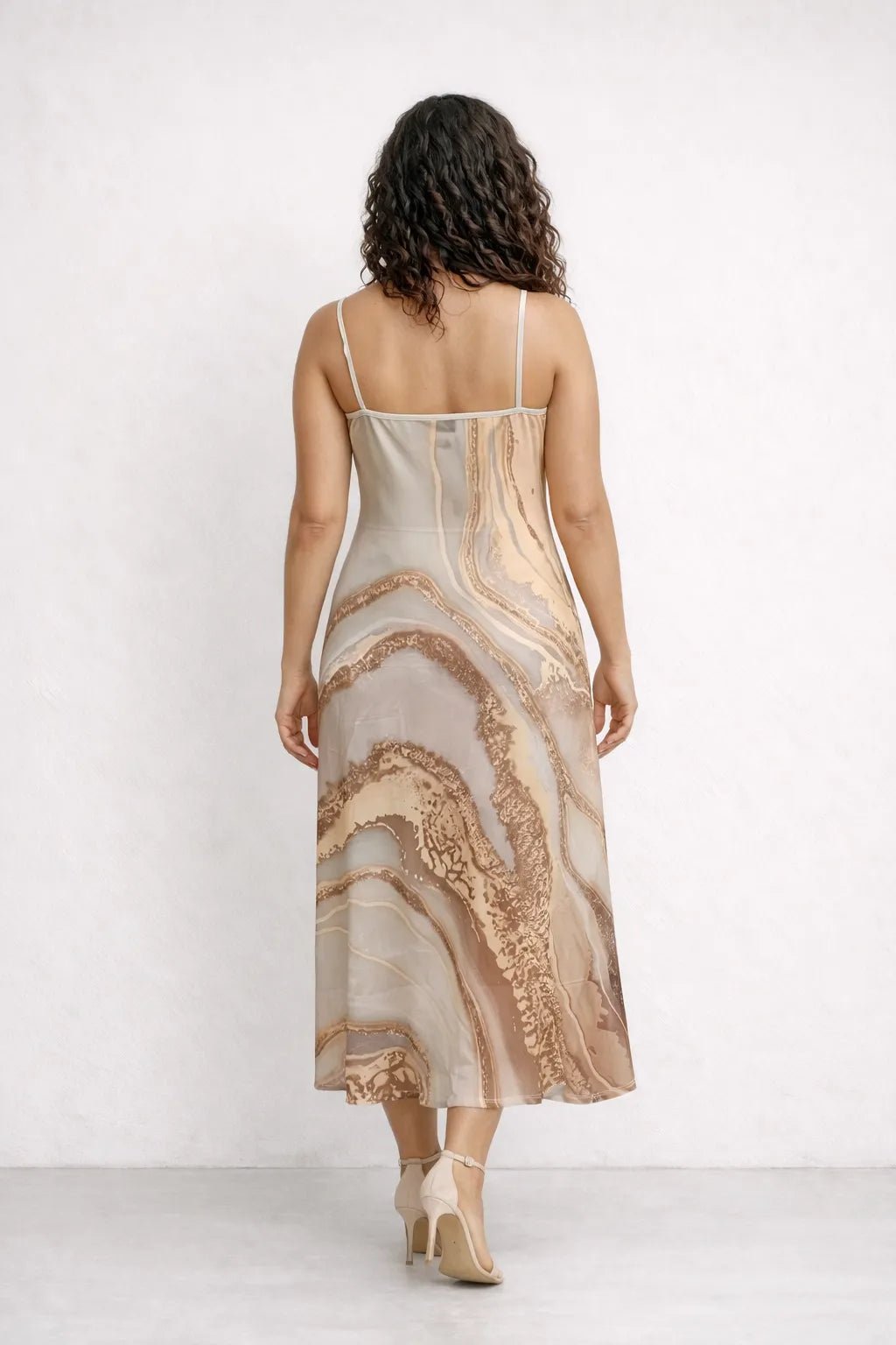 Vestido Longo Marmorizado Elegante – Vestidos / Vestido Longo | Use Virela