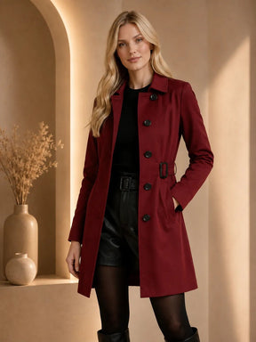 Casaco Sobretudo Feminino Moletom Elegante Anitta – Casaco Sobretudo Feminino Moletom Elegante com Cinto e Botões | Use Virela