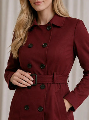 Casaco Sobretudo Feminino Moletom Elegante Anitta – Casaco Sobretudo Feminino Moletom Elegante com Cinto e Botões | Use Virela