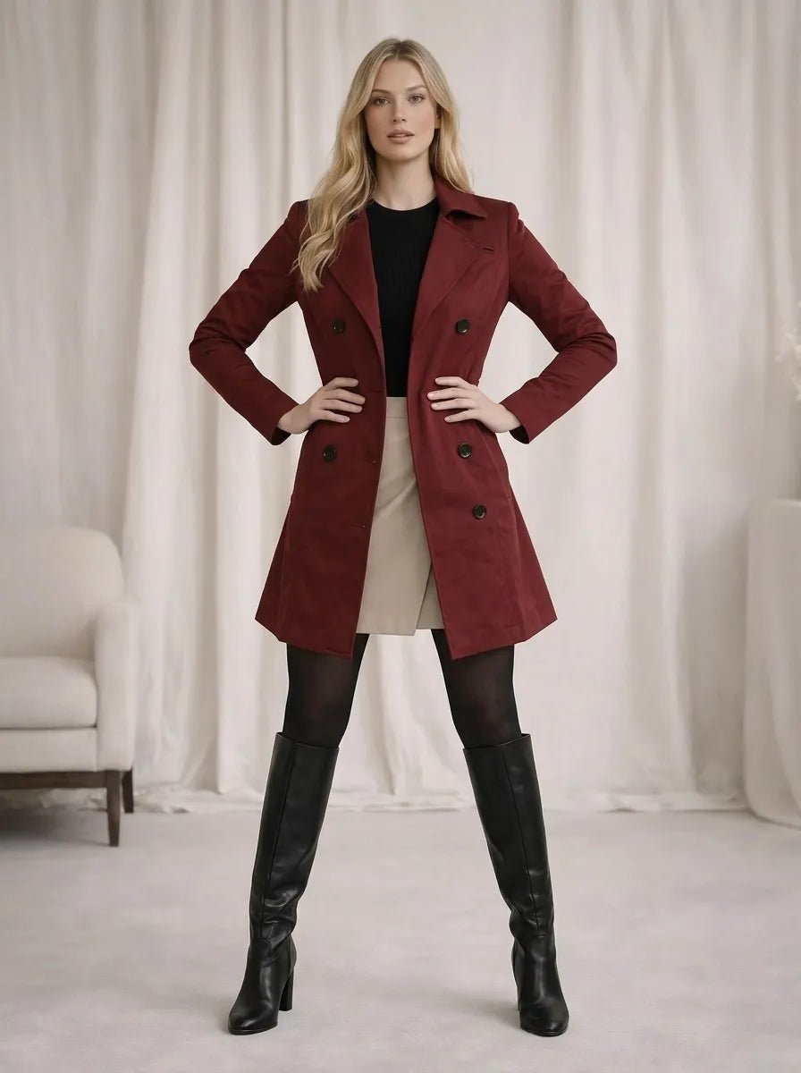 Casaco Sobretudo Feminino Moletom Elegante com Cinto e Botões – Casaco Sobretudo Feminino Moletom Elegante com Cinto e Botões | Use Virela