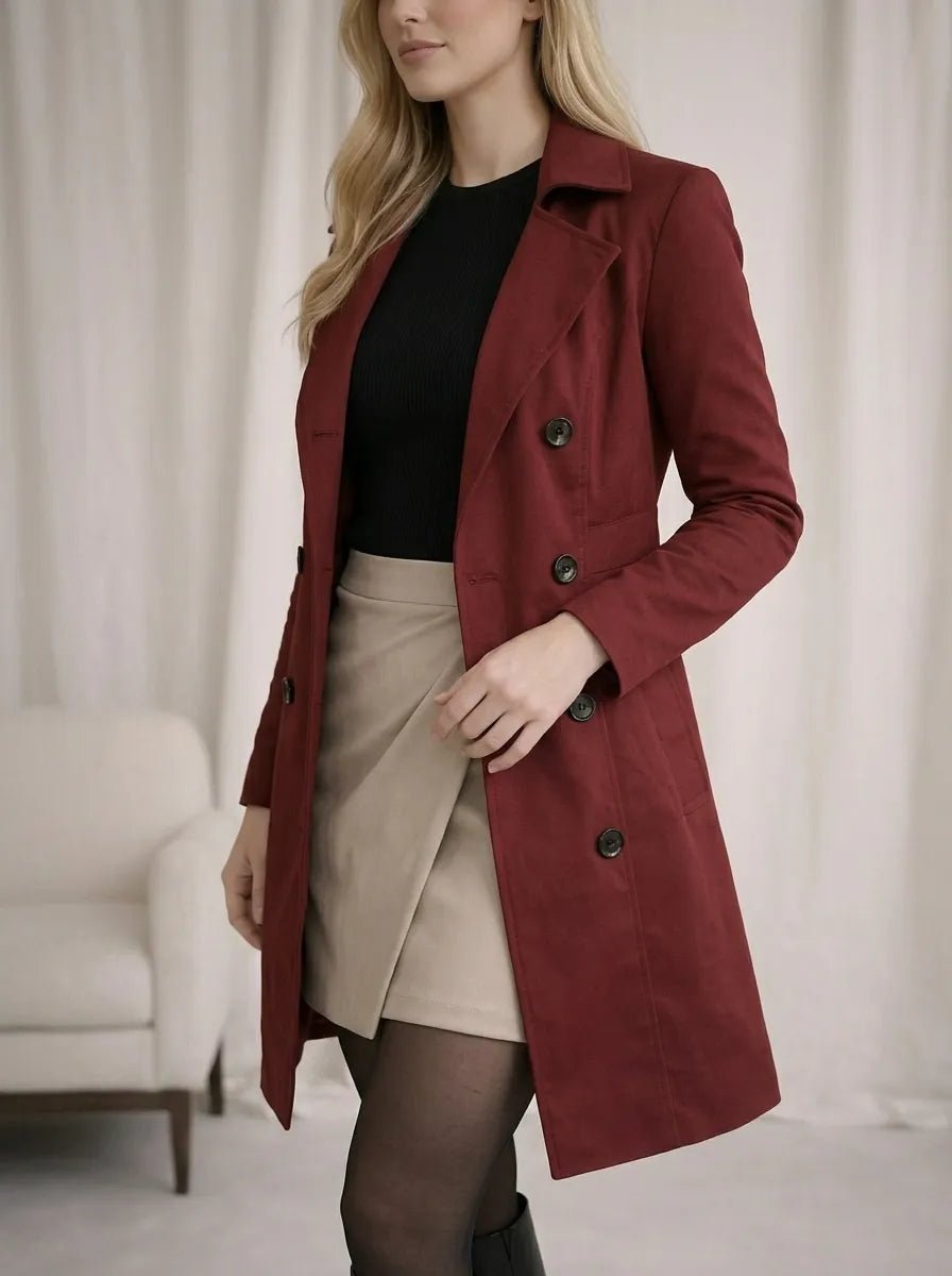Casaco Sobretudo Feminino Moletom Elegante com Cinto e Botões – Casaco Sobretudo Feminino Moletom Elegante com Cinto e Botões | Use Virela