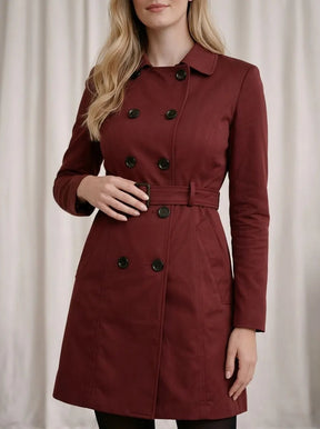 Casaco Sobretudo Feminino Moletom Elegante com Cinto e Botões – Casaco Sobretudo Feminino Moletom Elegante com Cinto e Botões | Use Virela