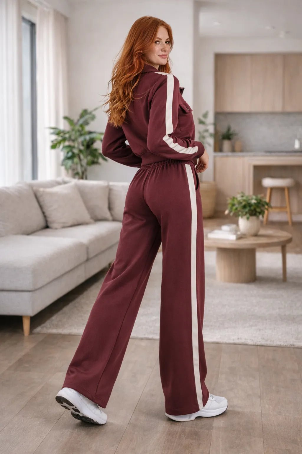 Conjunto Feminino Pantalona com Listra Lateral e Jaqueta com Zíper – Conjunto Feminino Pantalona com Listra Lateral e Jaqueta com Zíper | Use Virela