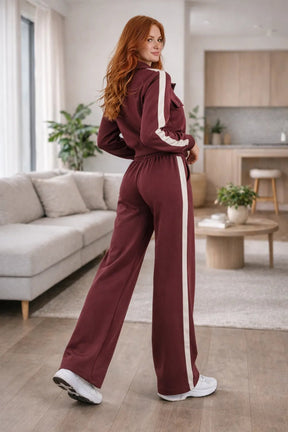 Conjunto Feminino Pantalona com Listra Lateral e Jaqueta com Zíper – Conjunto Feminino Pantalona com Listra Lateral e Jaqueta com Zíper | Use Virela