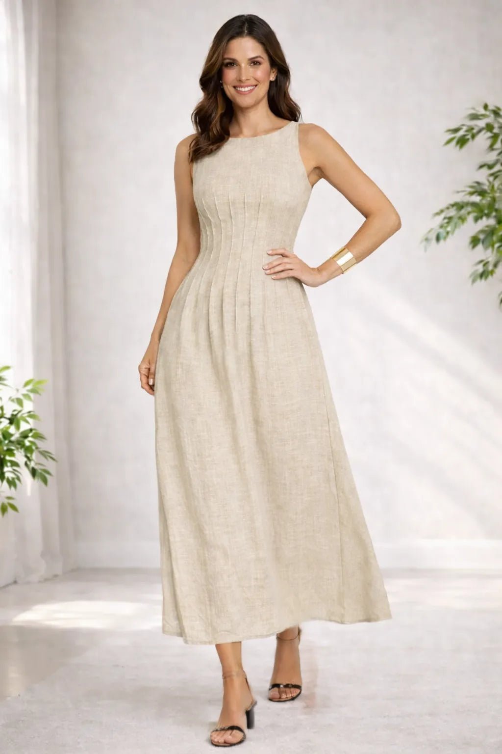 Vestido Longo Plissado Costas V Elegante – Vestidos / Vestido Longo | Use Virela