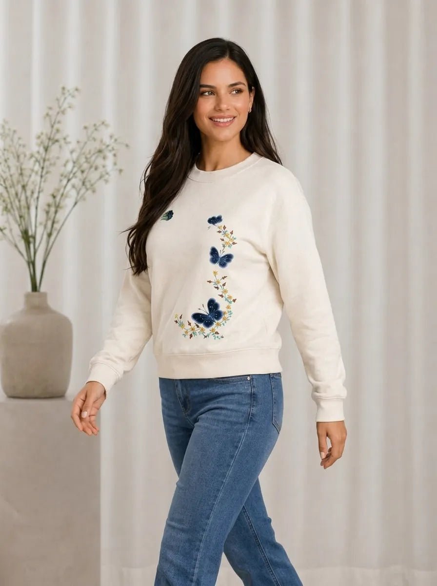 Casaco Feminino em Moletom Floral Casual – Casaco Feminino em Moletom Floral Casual | Use Virela