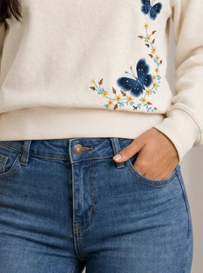 Casaco Feminino em Moletom Floral Casual – Casaco Feminino em Moletom Floral Casual | Use Virela