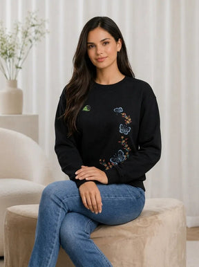 Casaco Feminino em Moletom Floral Casual – Casaco Feminino em Moletom Floral Casual | Use Virela