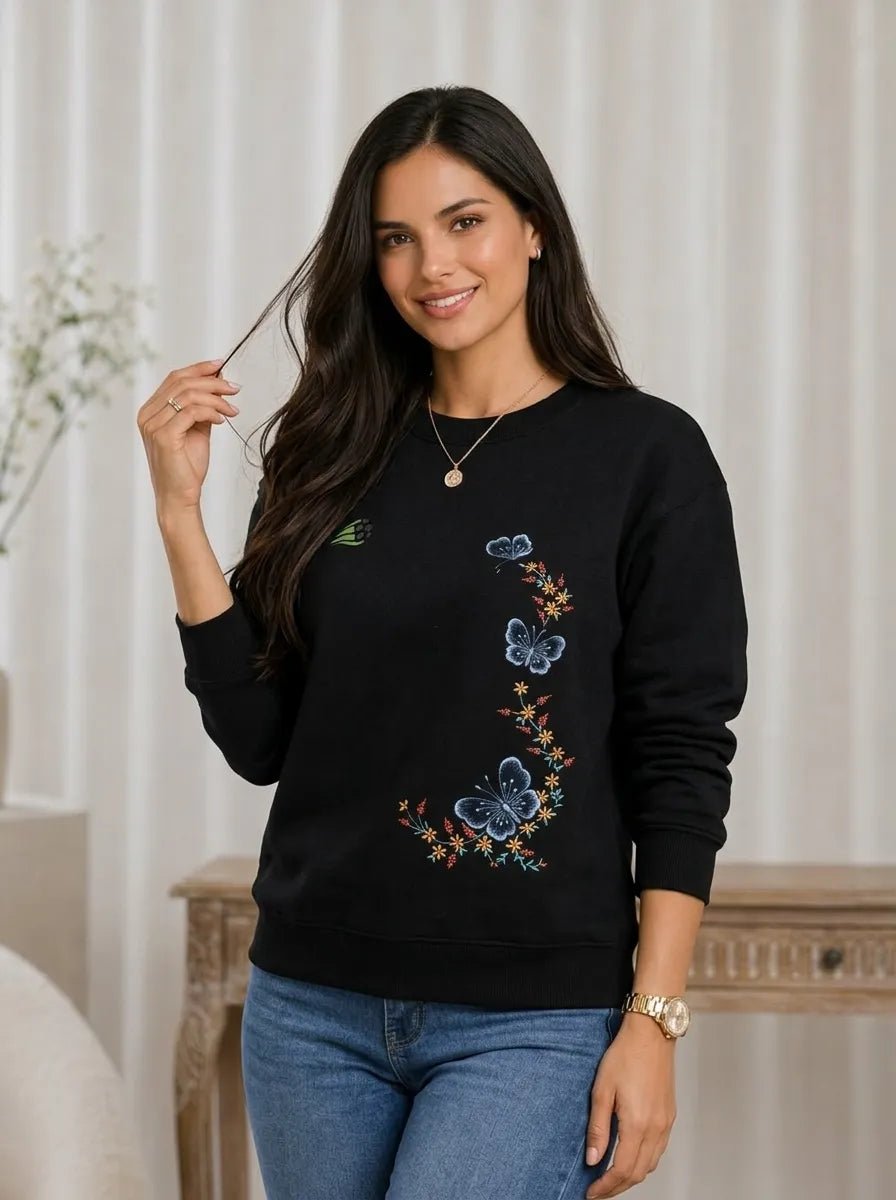 Casaco Feminino em Moletom Floral Casual – Casaco Feminino em Moletom Floral Casual | Use Virela