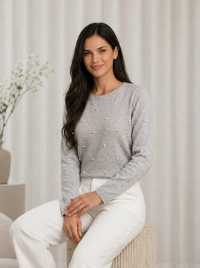 Casaco Feminino Lanzinha com Pérolas Elegante – Casaco Feminino Lanzinha com Pérolas Elegante | Use Virela