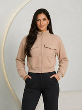 Casaco Feminino Elegante Manga Longa com Fecho – Casaco Feminino Manga Longa com Fecho Elegante | Use Virela