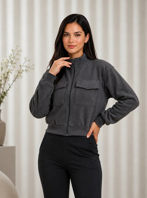 Casaco Feminino Elegante Belina – Casaco Feminino Manga Longa com Fecho Elegante | Use Virela