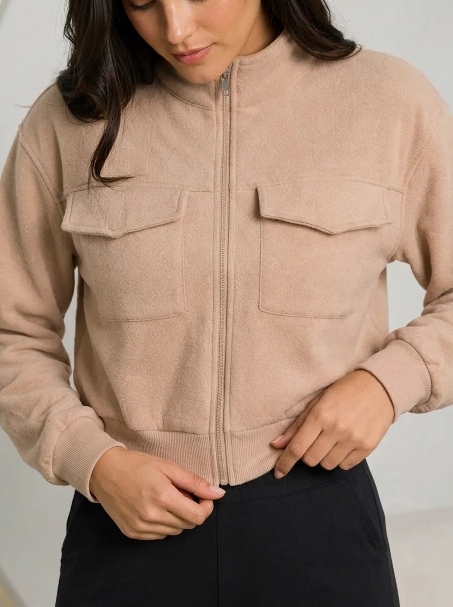 Casaco Feminino Elegante Manga Longa com Fecho – Casaco Feminino Manga Longa com Fecho Elegante | Use Virela