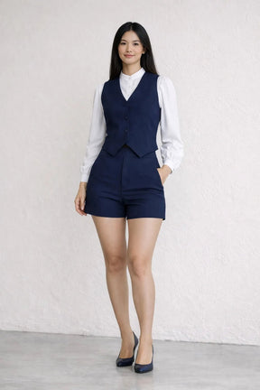 Conjunto Alfaiataria com Colete e Short Elegante – Conjunto / Short e Blusa | Use Virela