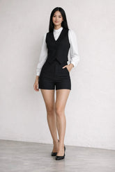 Conjunto Alfaiataria com Colete e Short Elegante – Conjunto / Short e Blusa | Use Virela