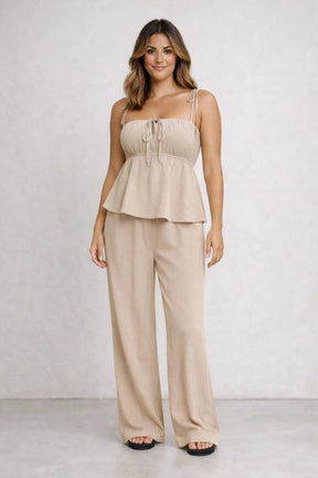 Conjunto Blusa Bata e calça Pantalona em Algodão – Conjunto / Calça e Blusa | Use Virela