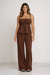 Conjunto Blusa Bata e calça Pantalona em Algodão – Conjunto / Calça e Blusa | Use Virela