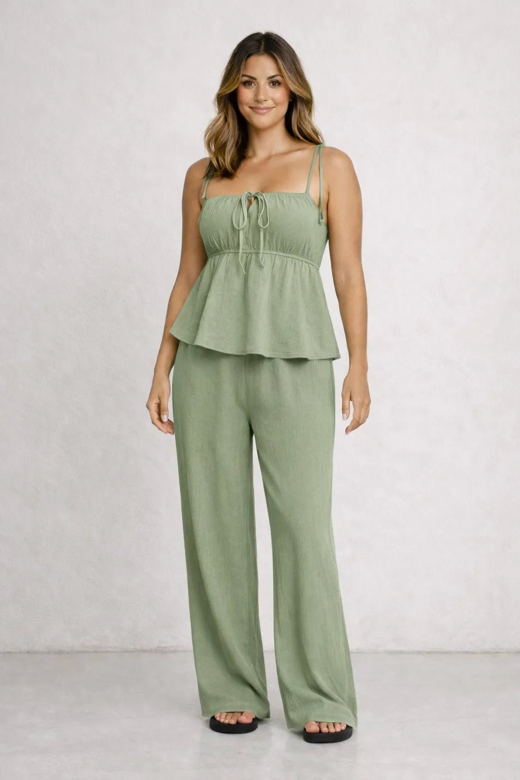 Conjunto Blusa Bata e calça Pantalona em Algodão – Conjunto / Calça e Blusa | Use Virela