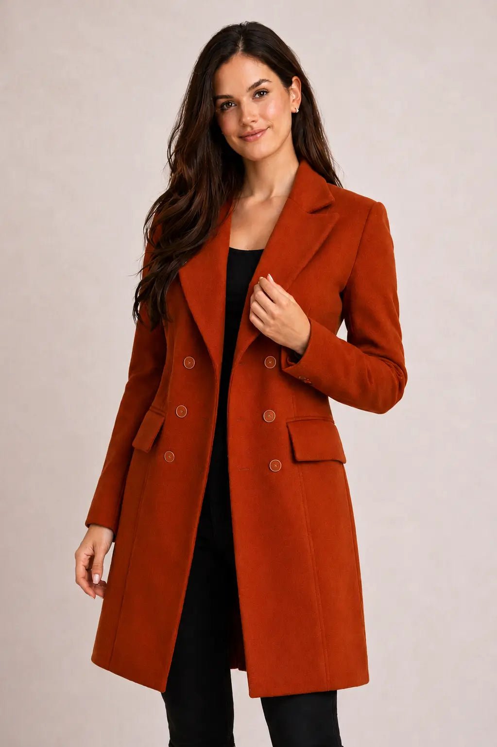 Sobretudo Feminino Elegante de Lã Batida com Botões – Sobretudo Feminino Elegante Clássic | Use Virela