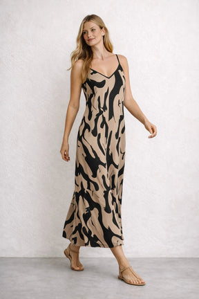 Vestido Longo Geométrico Elegante – Vestidos / Vestido Longo | Use Virela