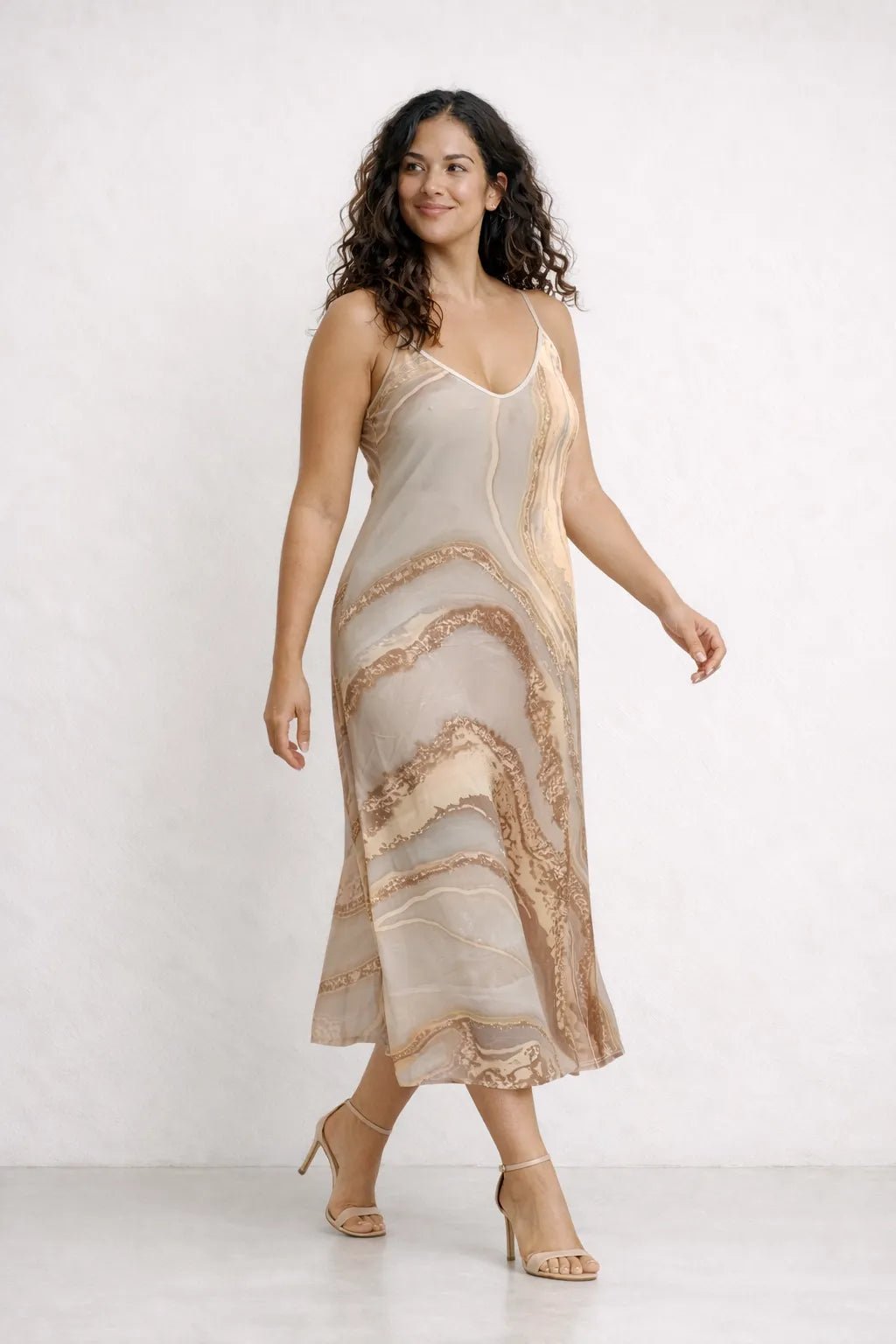 Vestido Longo Marmorizado Elegante – Vestidos / Vestido Longo | Use Virela